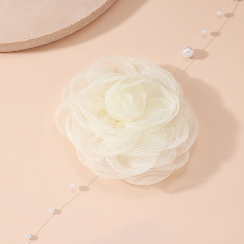 Vòng Cổ Choker Mặt Hoa Đính Ngọc Trai Thanh Lịch Cho Nữ