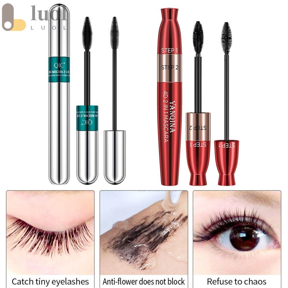 Mascara Sợi Tơ 4d Màu Đen Uốn Cong Làm Dày Và Dài Mi Chống Thấm Nước Gấp 5 Lần
