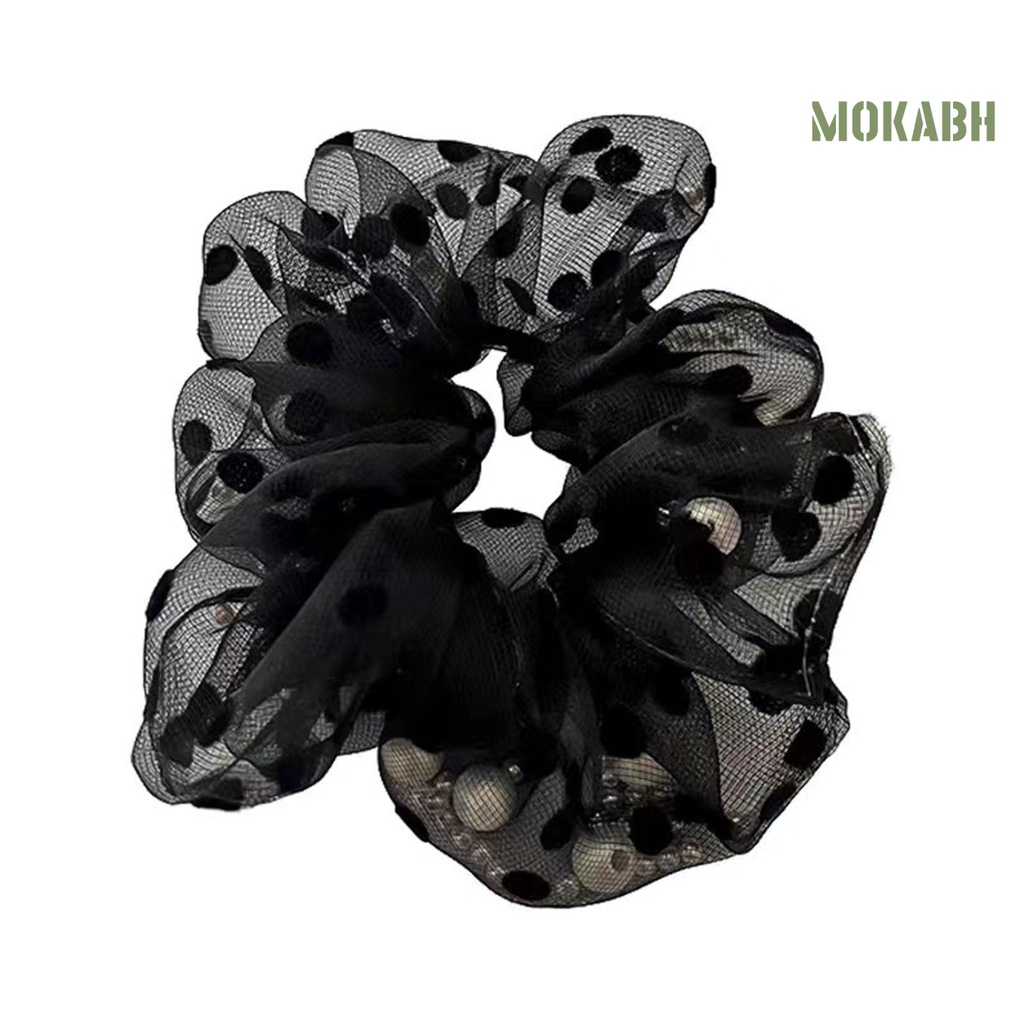 Dây Cột Tóc Co Giãn Đính Ngọc Trai Nhân Tạo Thời Trang Dành Cho Nữ