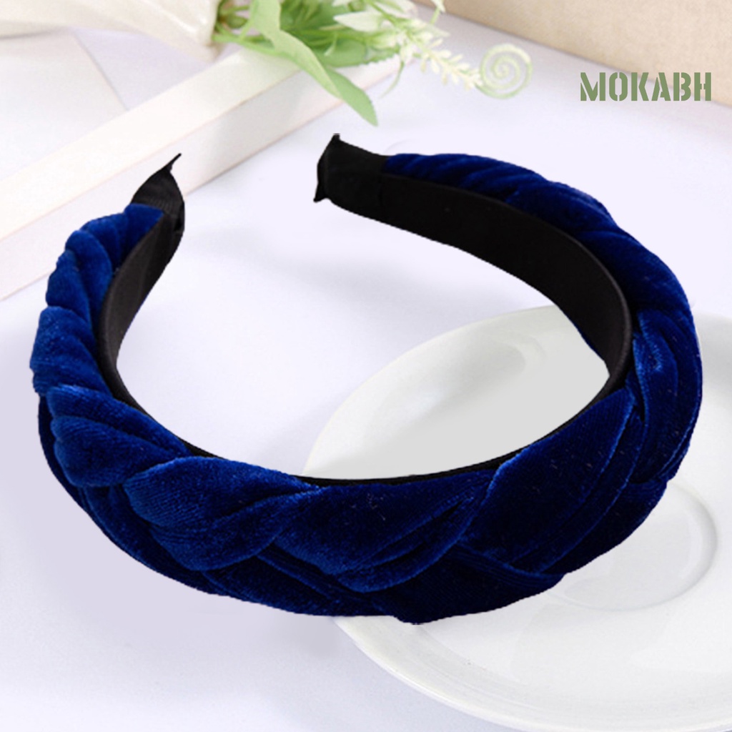 Băng Đô Thắt Nút Bằng Xốp Chống Trượt Màu Sắc Trơn Phong Cách Hàn Quốc Dành Cho Nữ