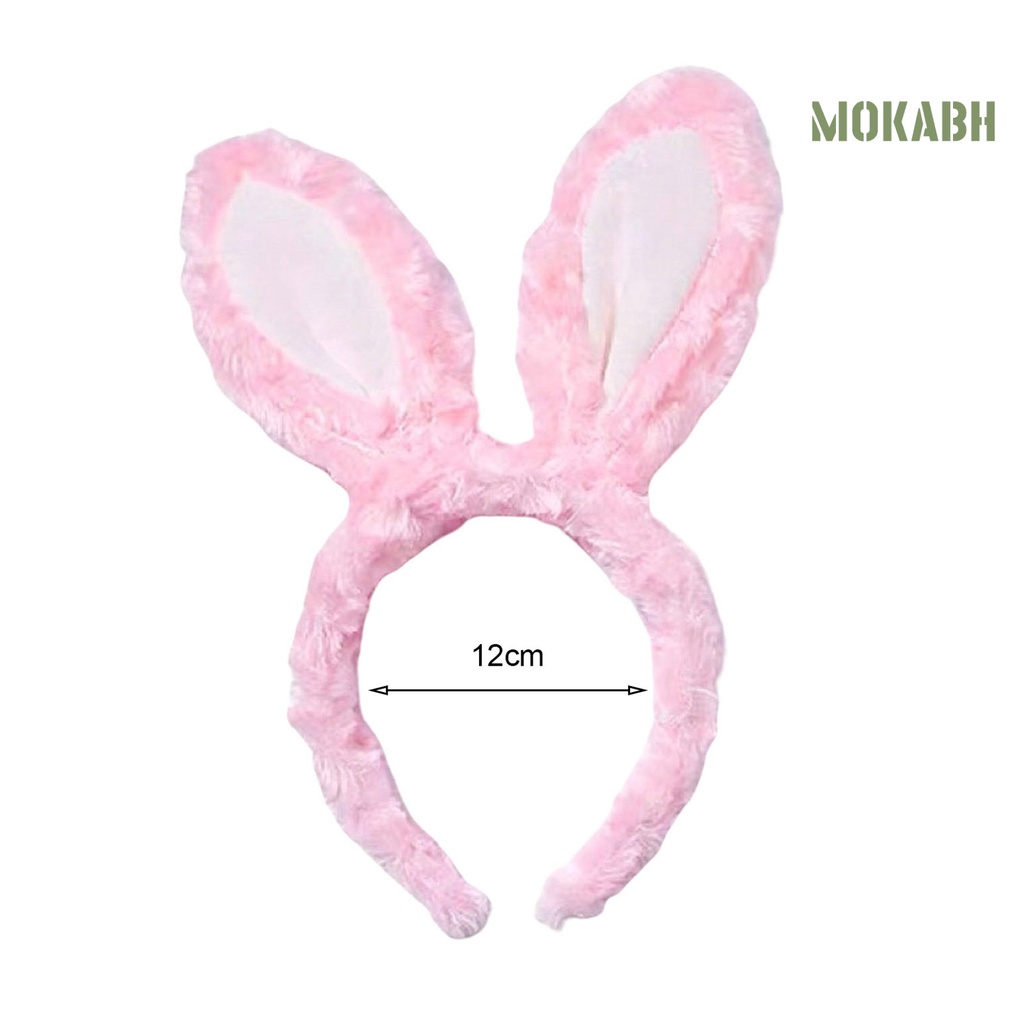 Băng Đô Cài Tóc Hình Tai Thỏ Hoạt Hình Dễ Thương Chống Trượt Cho Nữ