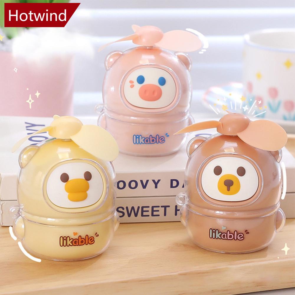 Quạt Mini Cầm Tay Hình Chú Vịt Dễ Thương Sạc Cổng USB S2U7