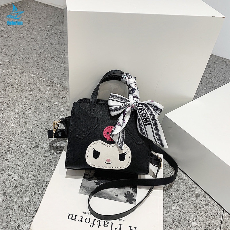 Kuromi Cinnamon Túi Đeo Chéo Dệt Tay Thủ Công Tự Làm Thích Hợp Làm Quà Tặng Cho Bạn Gái