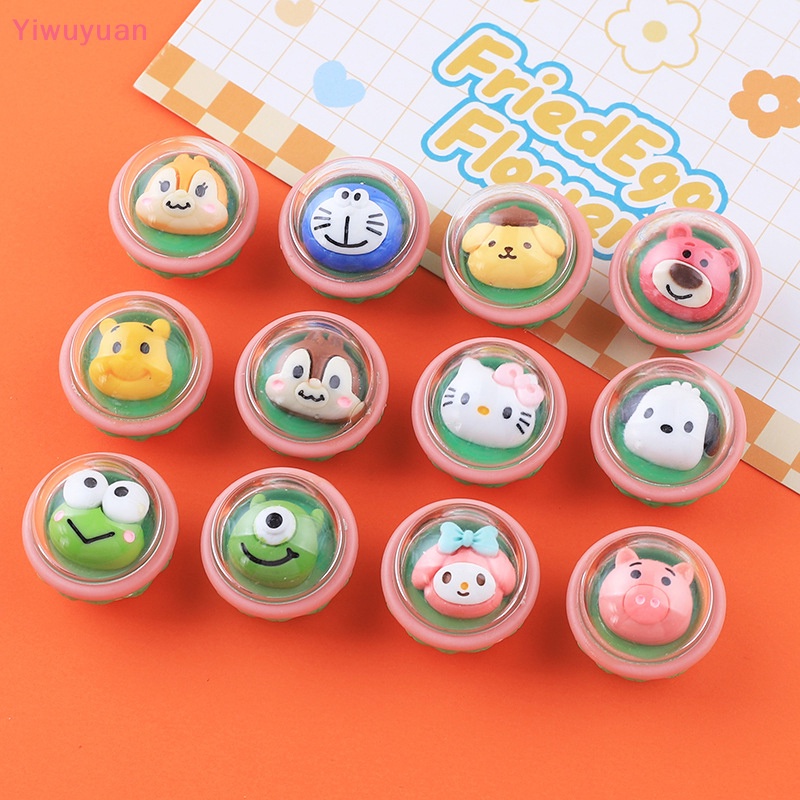 &lt; Yiwuyuan &gt; Kẹp Tóc Hình Hoạt Hình Gashapon Tumbler Có Keo Dán Trang Trí Điện Thoại / Kẹp Tóc Bằng Nhựa Resin Thủ Công DIY