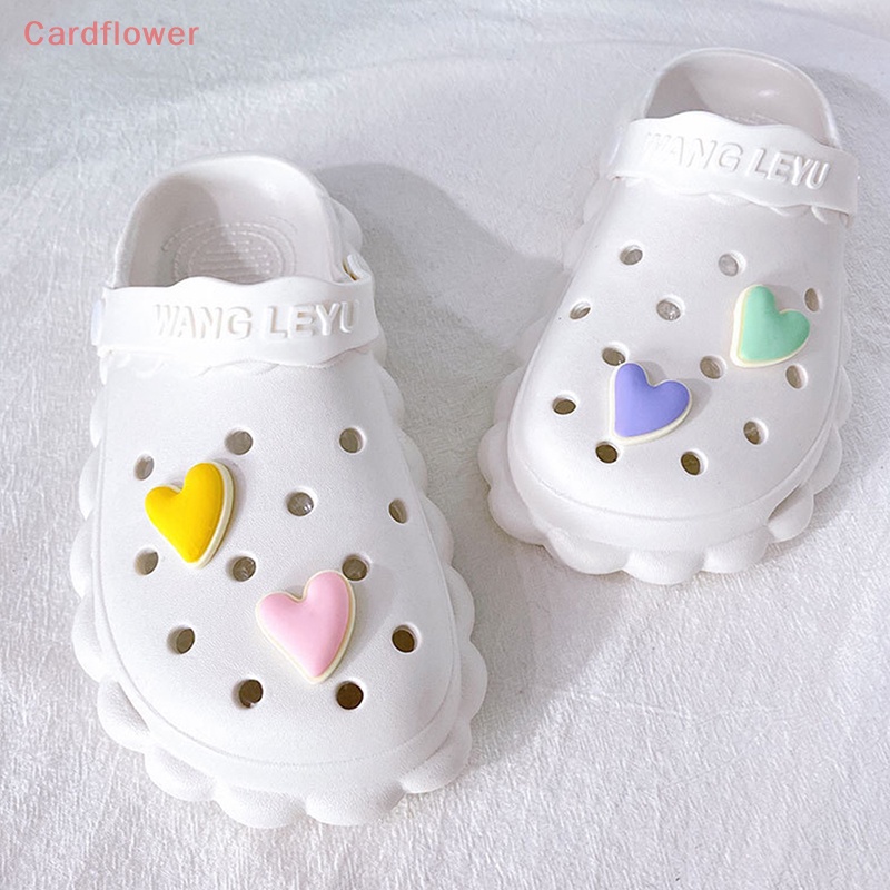 1 Phụ Kiện Trang Trí Giày Hình Trái Tim / Bông Hoa / Giày Croc Có Thể Tháo Rời Cho Bé Mới