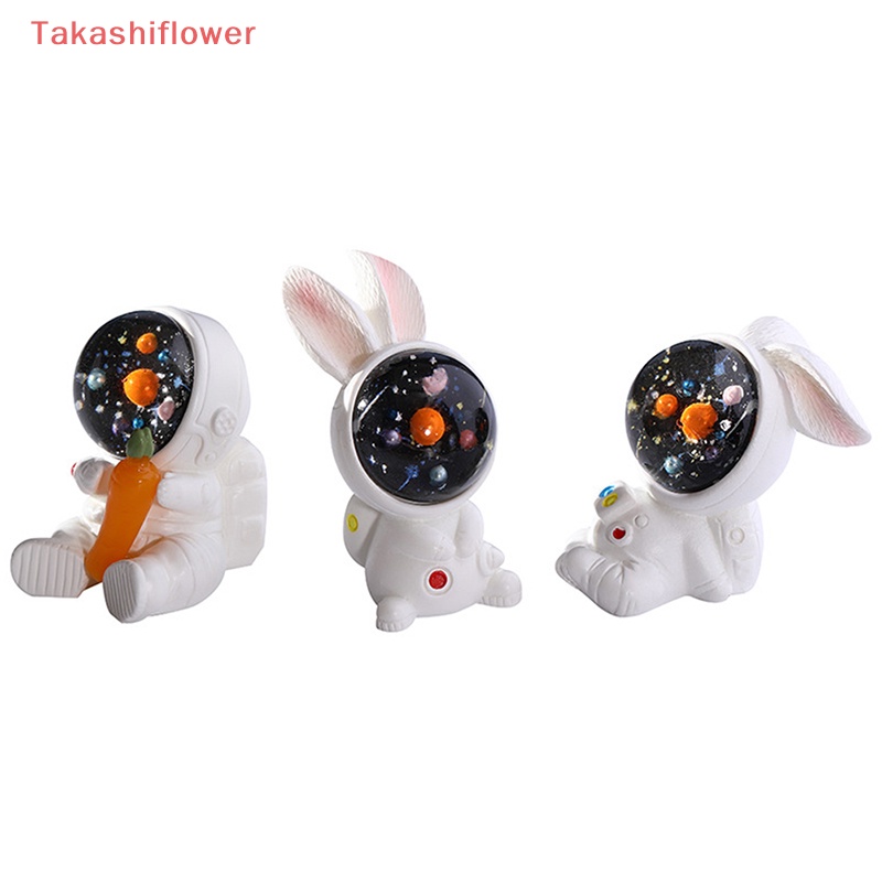 Phụ Kiện Trang Trí Tiểu Cảnh Hình Thỏ Phi Hành Gia Dễ Thương