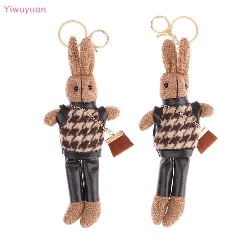 < Yiwuyuan > Móc Khóa Thỏ Nhồi Bông Hoạt Hình Trang Trí Ba Lô Xe Hơi Quà Tặng Trẻ Em Mới