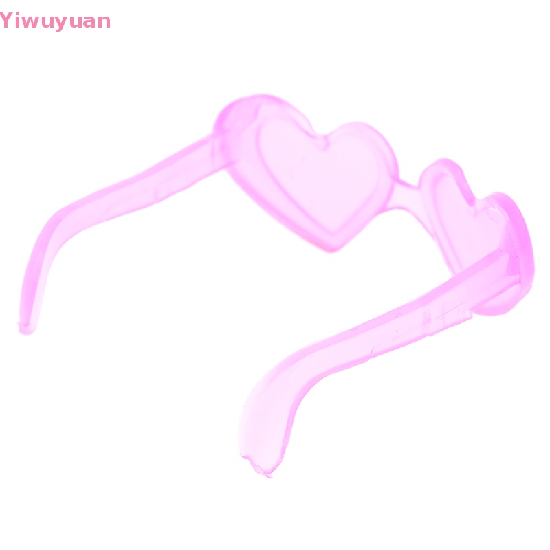 10 Mắt Kính Nhựa Trái Tim Mini Cho Búp Bê Tỉ Lệ 1 / 6 Mới