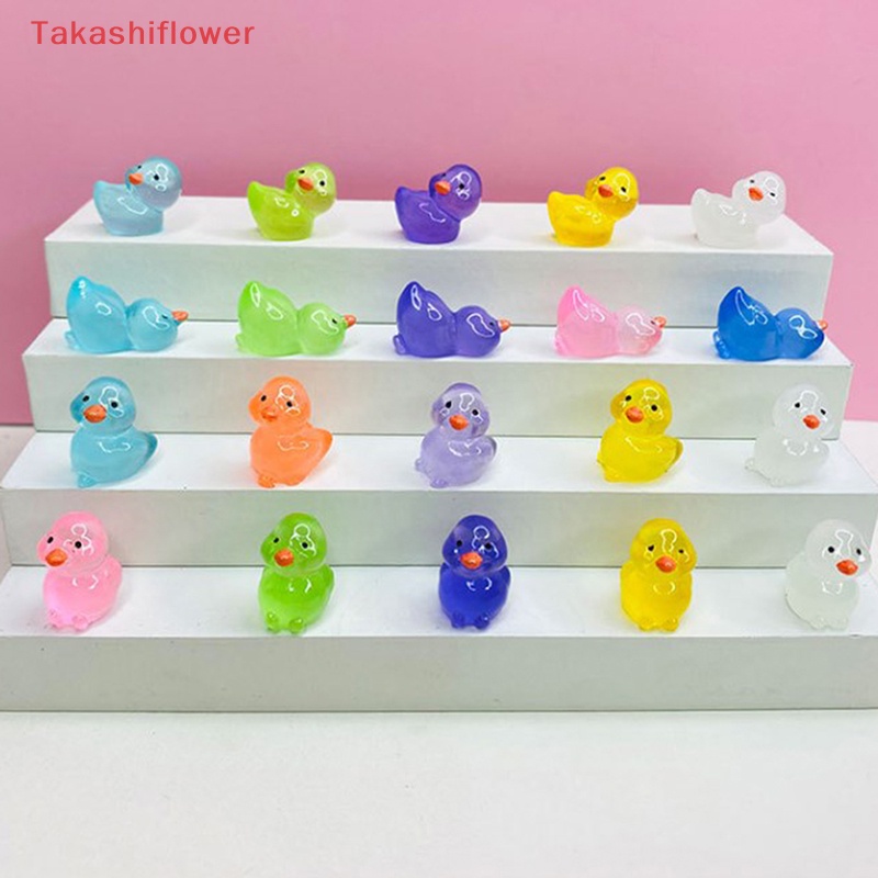 Set 5 Đồ trang trí Vịt Dạ Quang Dễ Thương Dùng Trang Trí