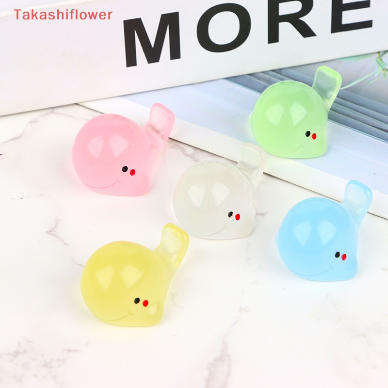 Set 5 Đồ trang trí Cá Heo Dạ Quang Mini Dễ Thương Dùng Trang Trí Tiểu Cảnh