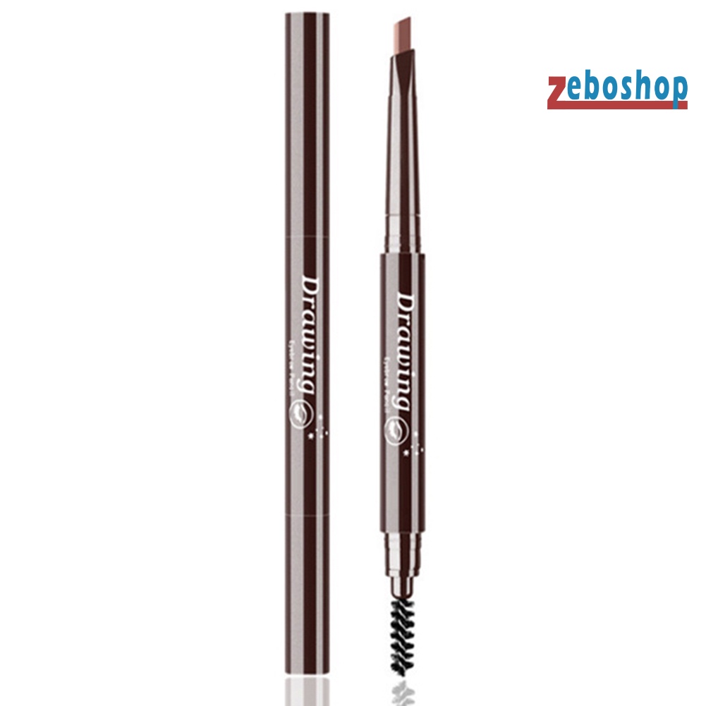 Bút Chì Vẽ Lông Mày Hai Đầu Tam Giác Xoay Tự Động Không Lem