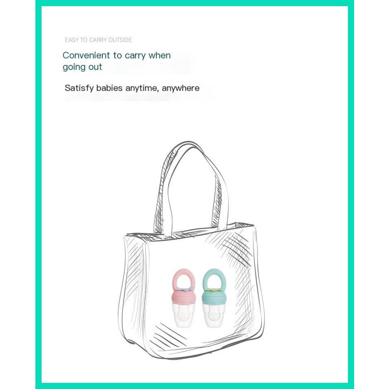 Túi Đựng Ti Giả Ngậm Mọc Răng Chống Bụi Bằng Silicon Hình Trái Dâu Vui Nhộn Cho Bé