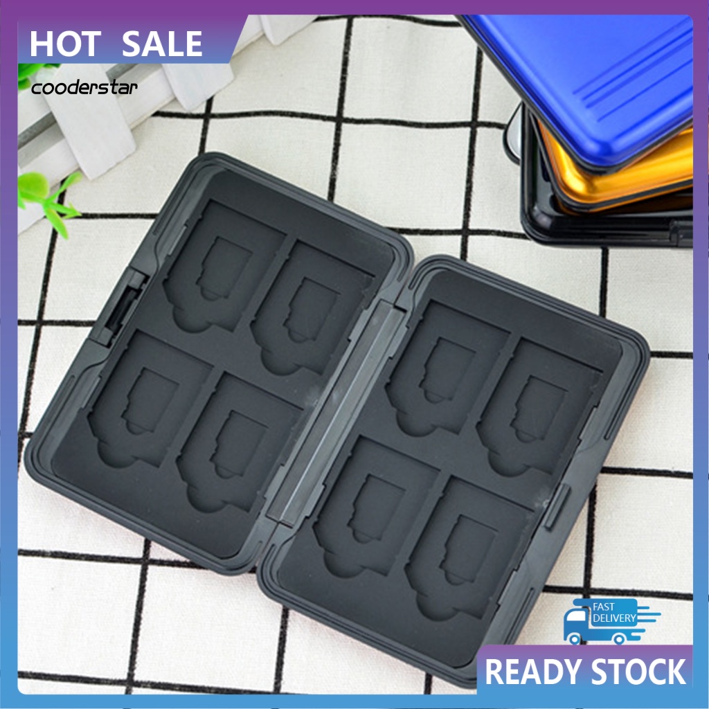 Hộp Đựng Thẻ Nhớ SD / TF 8 Ngăn Chống Trầy Xước Tiện Dụng
