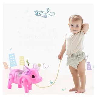 Đồ Chơi Con Heo Biết Đi Có Nhạc, Đèn, Dây Dắt