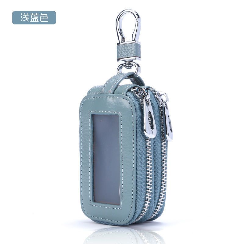 Túi Da Bò Hai Lớp Đựng Chìa Khóa Xe Hơi Đa Năng Thời Trang Unisex