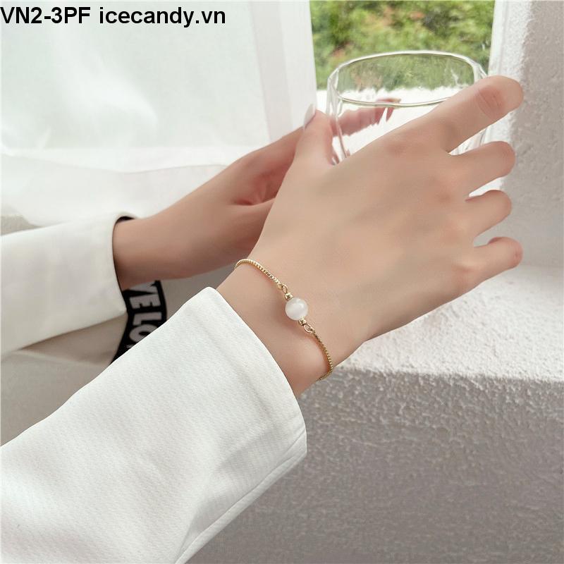 🥟ice🥟Vòng đeo tay có thể điều chỉnh bằng opal có thể kéo được cá nhân hóa Vòng tay pha lê ngọt ngào kiểu cổ điển đơn giản