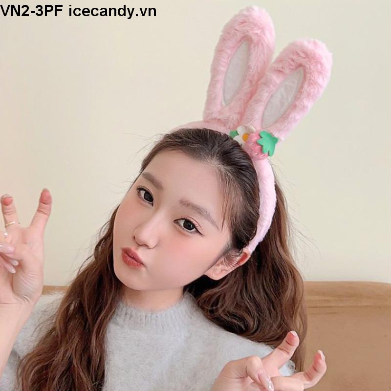 🥟ice🥟1 băng đô tai thỏ / hoa / dâu tây dễ thương