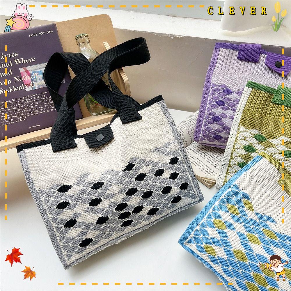 Túi Xách Đeo Vai Đan Len Có Thể Tái Sử Dụng Thời Trang Cho Nữ