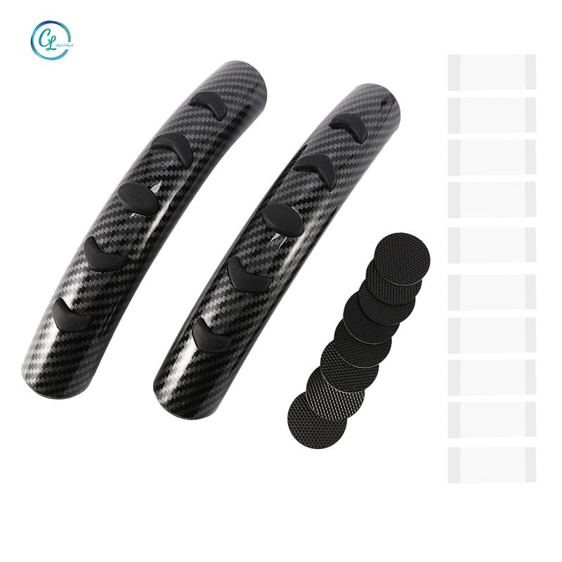 1 Cặp mô hình sợi Carbon Vô lăng Vỏ chống trượt Trang bị lại Vỏ Silicone tăng cường Nguồn cung cấp nội thất Tay cầm chống mồ hôi
