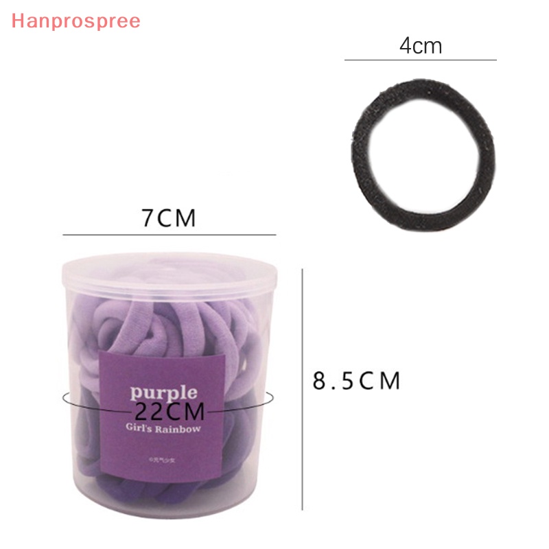 Hộp 50 Dây Buộc Tóc Màu Trơn Đơn Giản Co Giãn Tốt