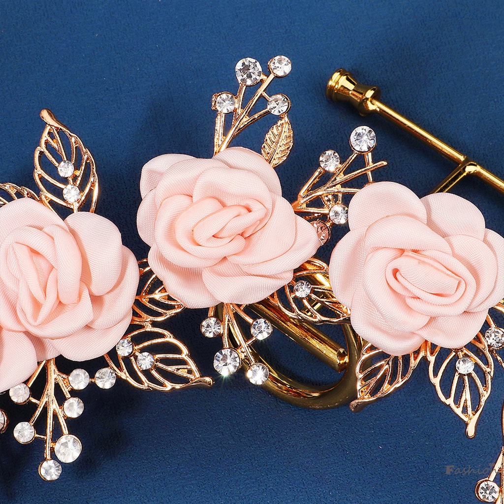 Băng Đô Hoa Cài Tóc Đính Đá Sang Trọng
