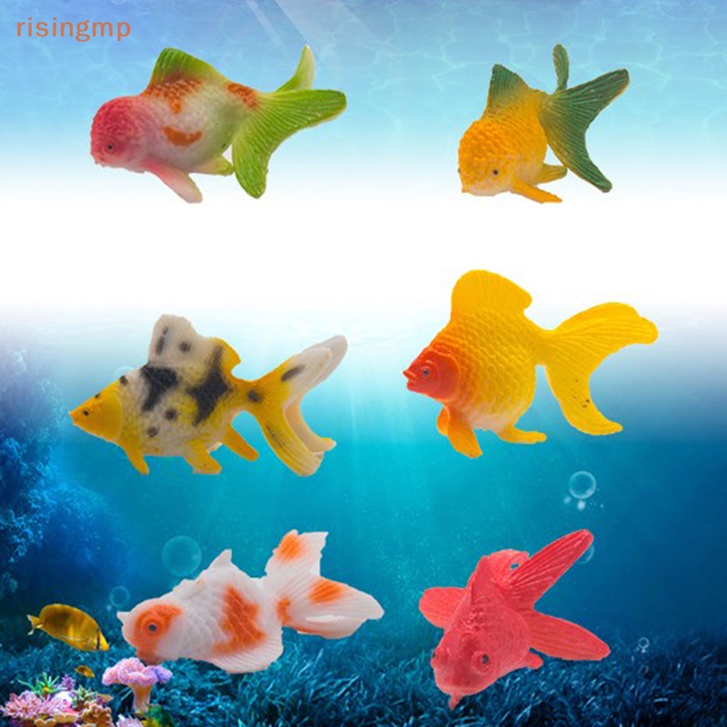 Set 6 / 12 Mô Hình Cá Vàng / Cá Biển Đồ Chơi Cho Bé