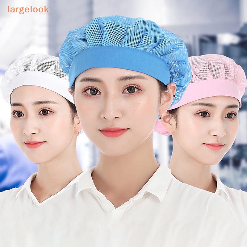 [Biglook] Mũ Đầu Bếp / Phục Vụ Nhà Hàng / Quán Cà Phê Phối Lưới Co Giãn Thoáng Khí Cho Nam Và Nữ