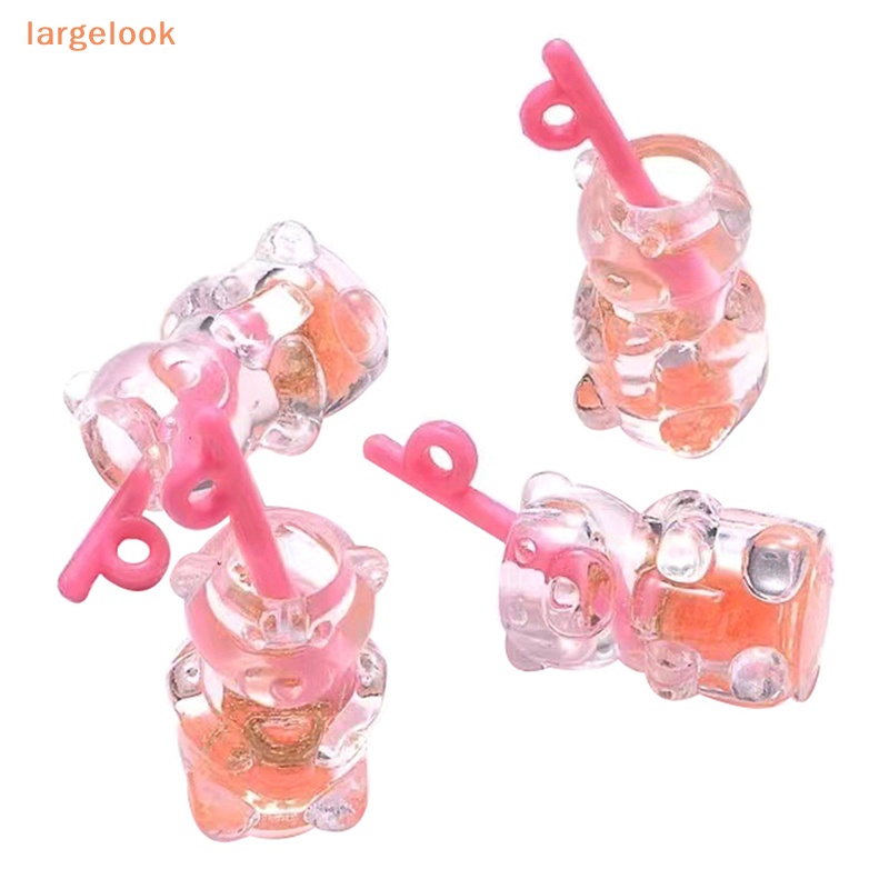 Set 5 Đồ trang trí Gấu Dạ Quang Bằng Nhựa Resin Trong Suốt DIY Trang Trí Nhà Cửa