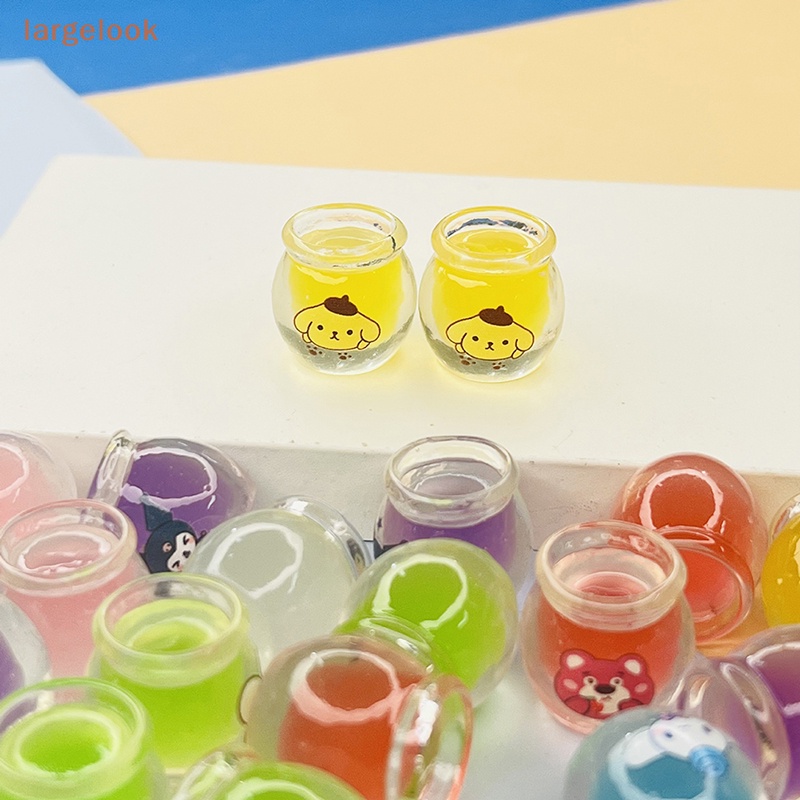 Set 5 Mô Hình Bình Mật Ong Mini Bằng Nhựa Resin Dạ Quang Trang Trí Xe Hơi / Bàn Làm Việc DIY