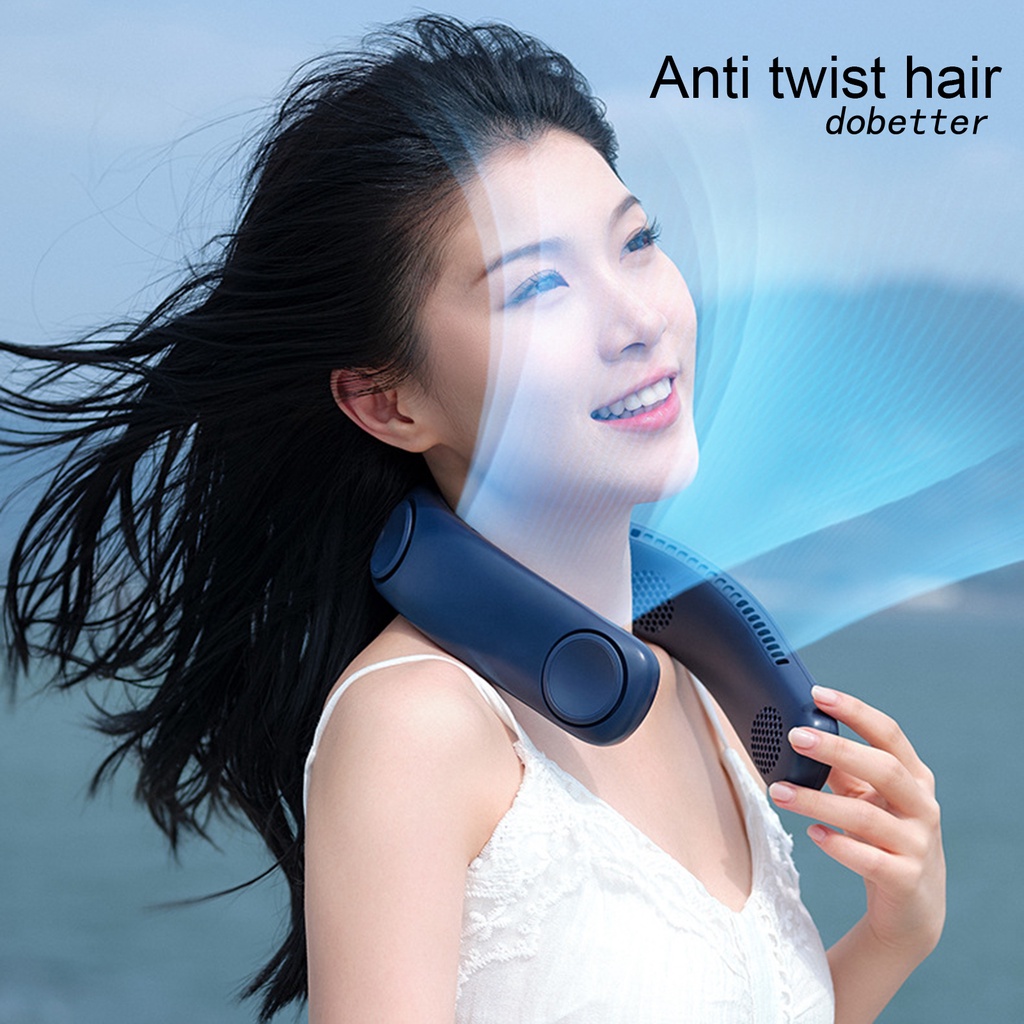 Quạt Đeo Cổ 4000mAh Không Cánh Tiếng Ồn Nhỏ Có Thể Gấp Gọn Và Sạc Lại Tiện Dụng