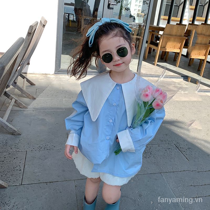 Áo Sơ Mi Phong Cách Preppy Phong Cách Hàn Quốc Thời Trang Mùa Xuân 2023 TT5R