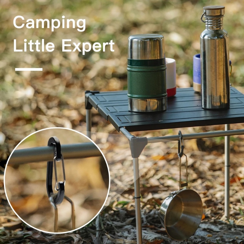 Set 6 Móc Khóa Đa Năng Bằng Thép Không Gỉ Tiện Lợi Cho Hoạt Động Ngoài Trời