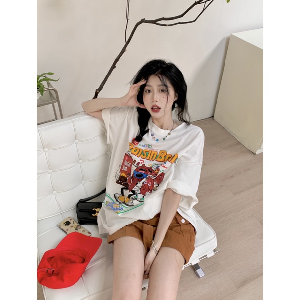 NZN Áo Thun Tay Ngắn Cổ Tròn Dáng Rộng Thời Trang Mùa Hè Mới Cho Nữ