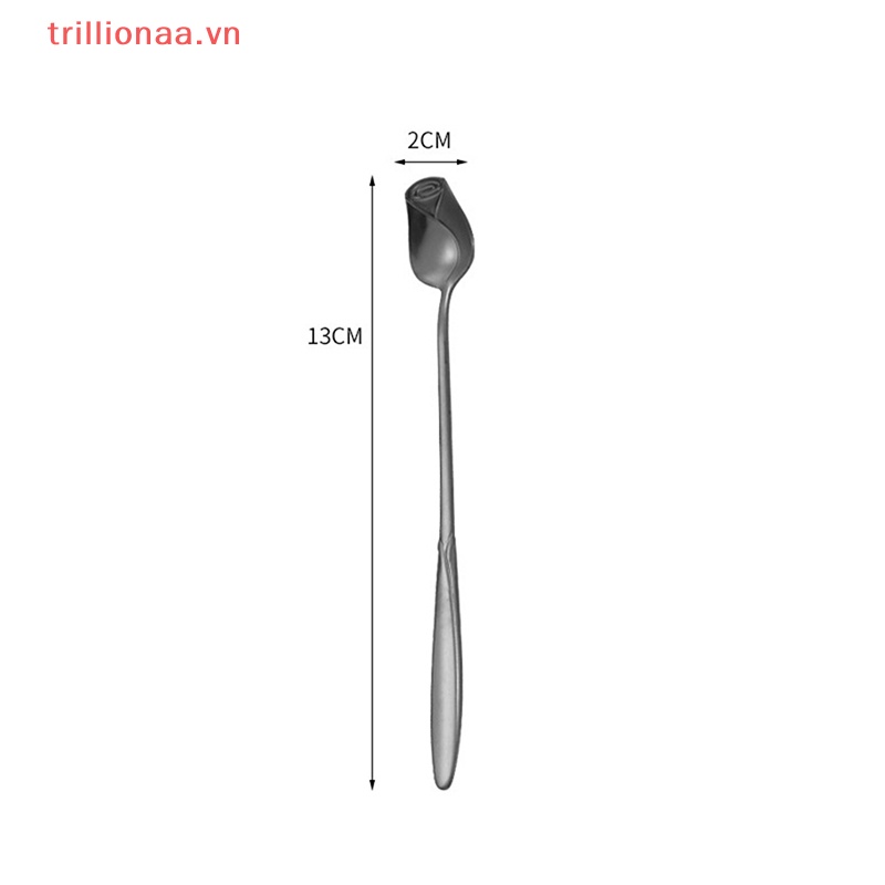 Muỗng Cà Phê Cán Dài Bằng Thép Không Gỉ