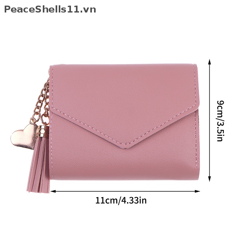 1 Ví Nữ Ngắn Đính Núm Tua Thời Trang