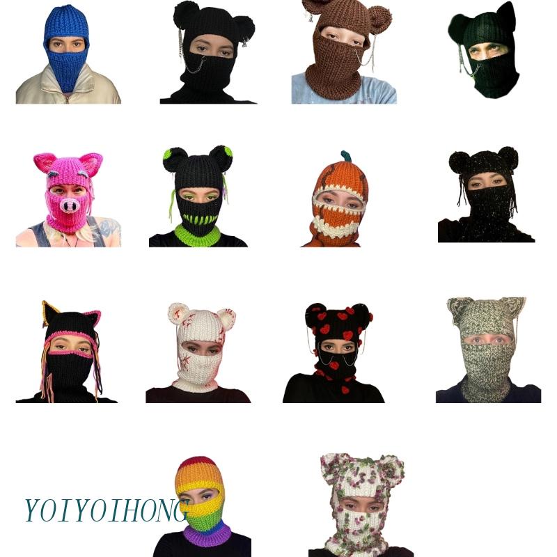 Mũ Len Hình Tai Mèo Dễ Thương Dùng Hóa Trang Tiệc Halloween