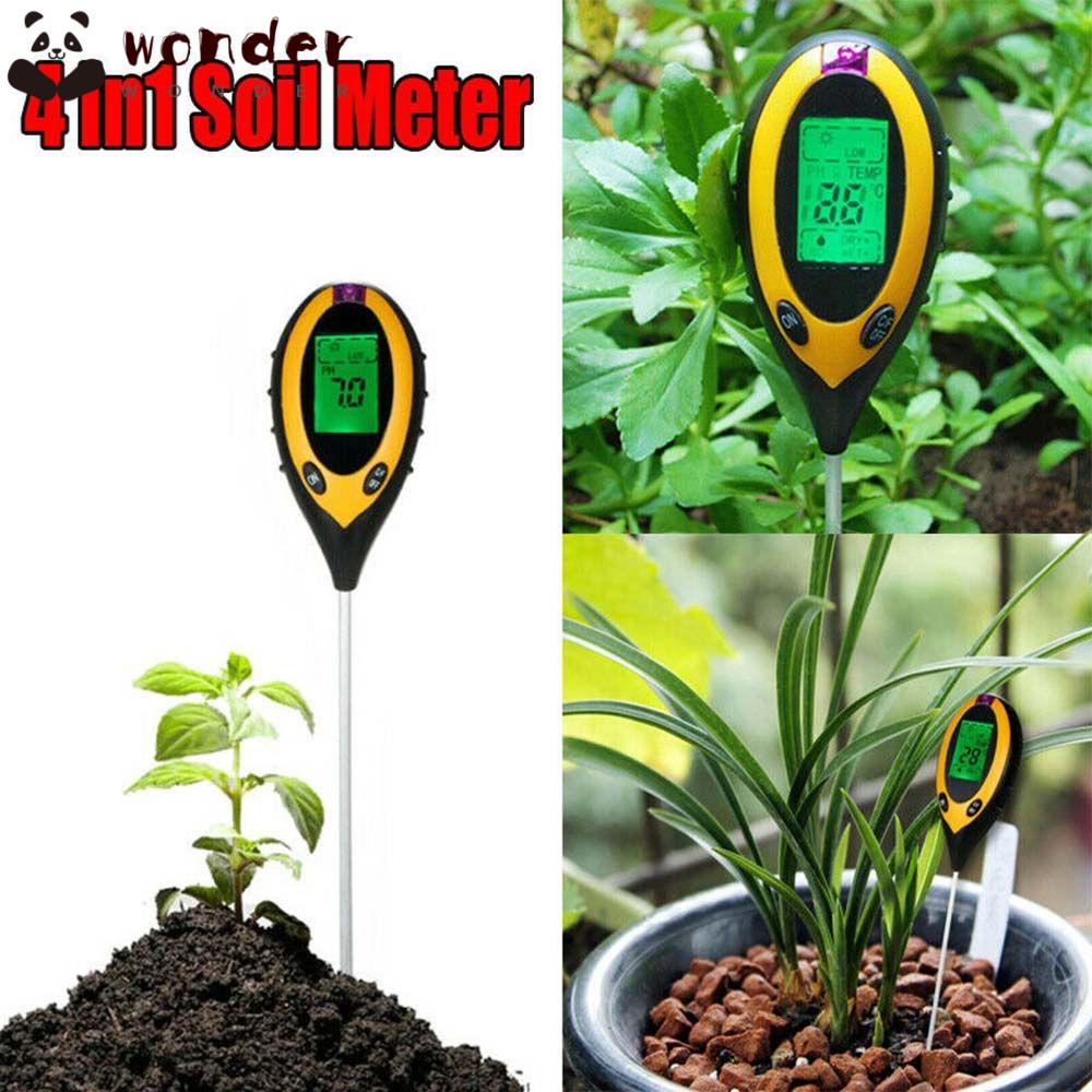 Máy Đo Độ Ẩm / Nhiệt Độ Đất 4 Trong 1 Có Màn Hình LCD