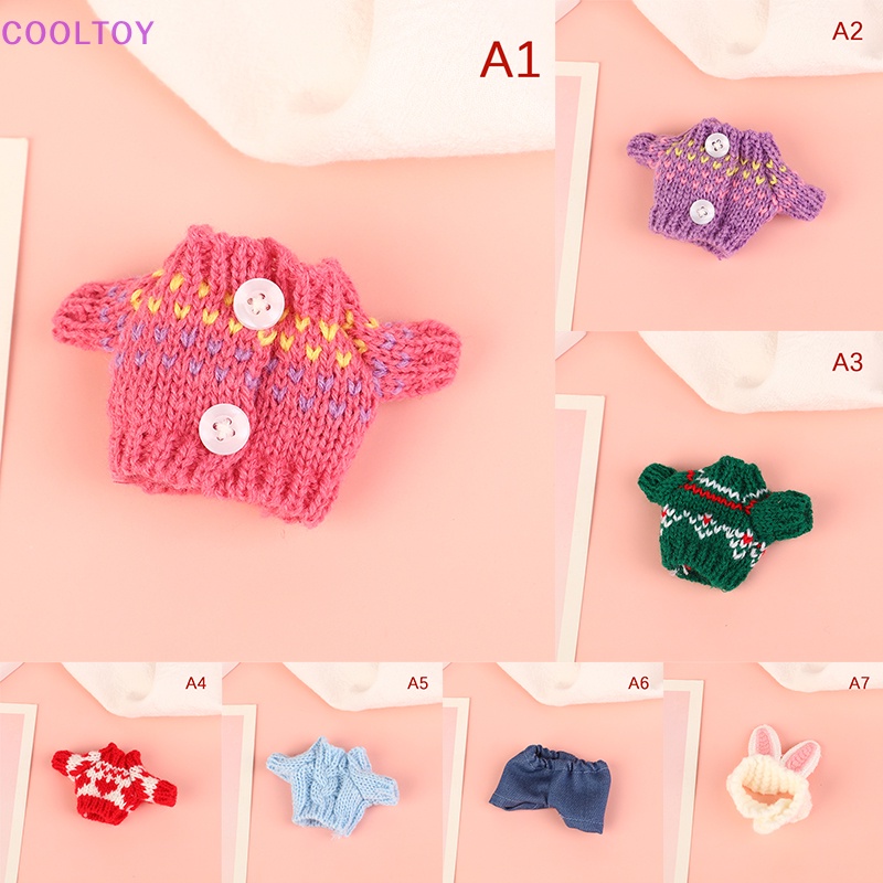 Set Áo Len Tay Dài Và Quần Short Thời Trang Xinh Xắn Cho Búp Bê Tỉ Lệ 1 / 12