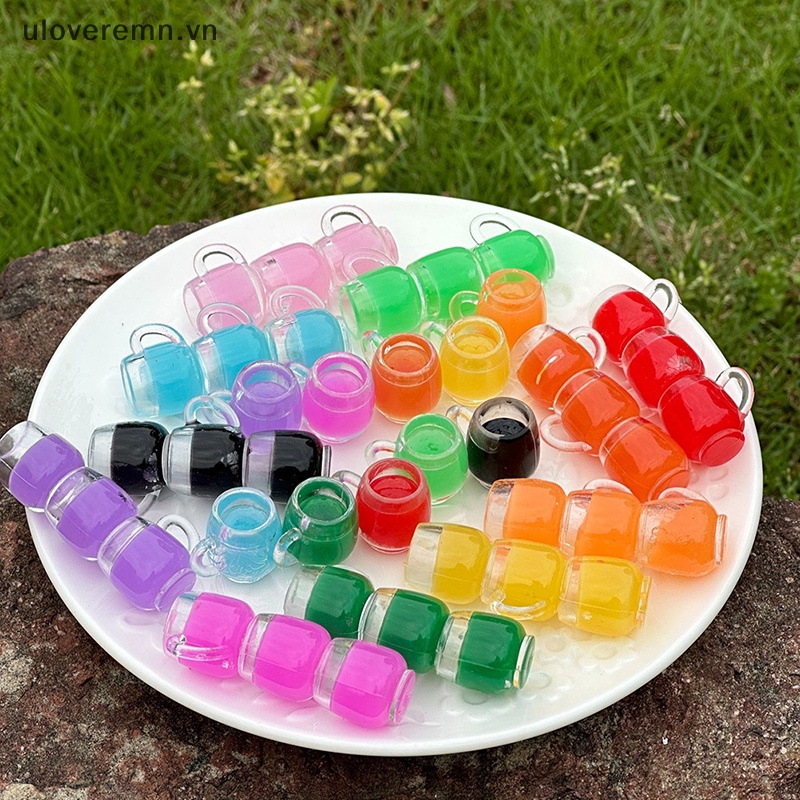 Bộ 5 Ly Rượu Mini Bằng Kính Dạ Quang Nhiều Màu Sắc Dùng Trang Trí Tiểu Cảnh