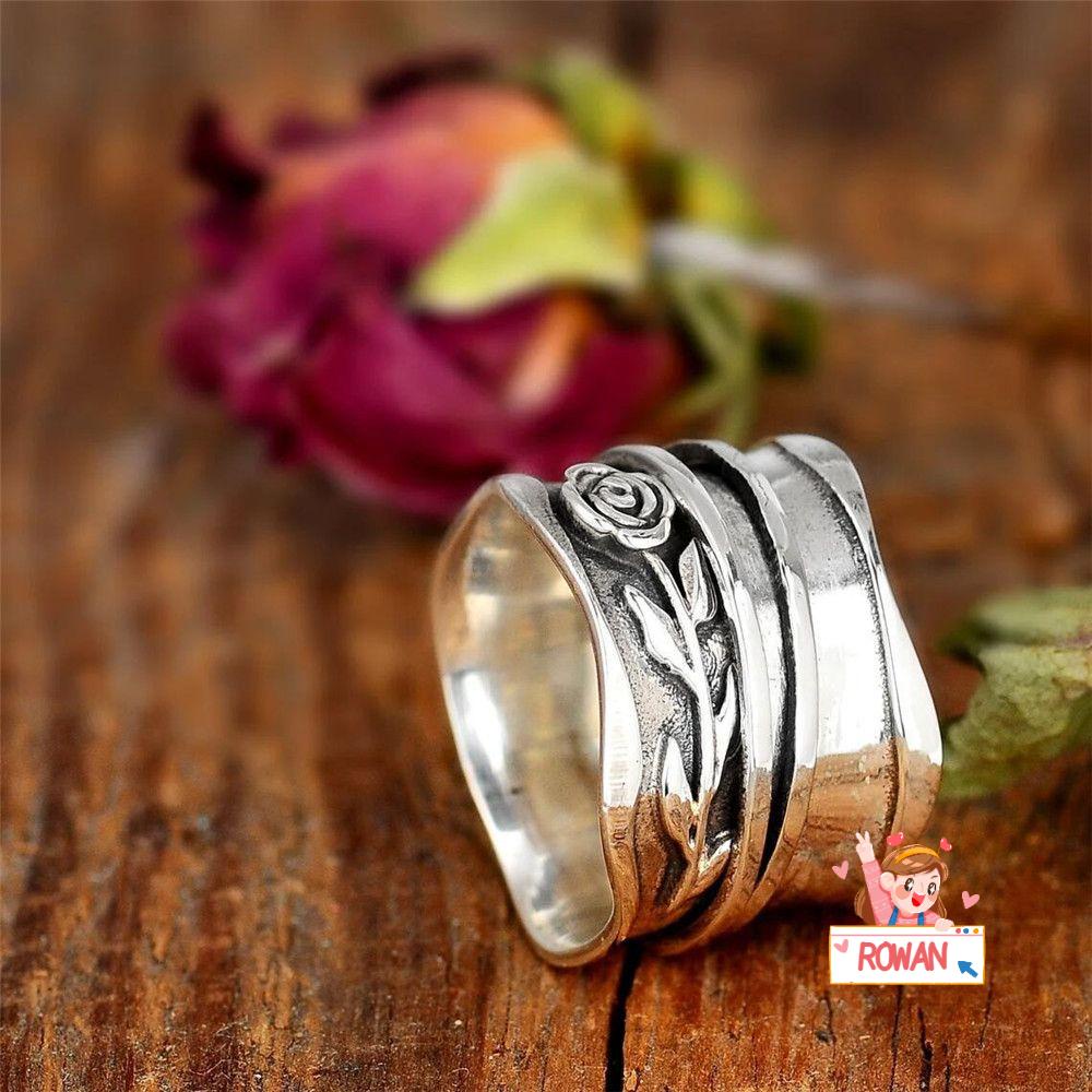 Nhẫn Hình Hoa Fose Giảm Căng Thẳng Cho Nam Nữ