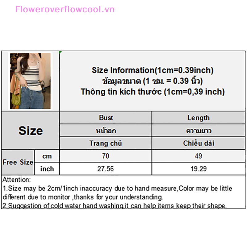 Áo Croptop Dệt Kim Không Tay Cổ Vuông Họa Tiết Kẻ Sọc Thời Trang Mùa Hè Quyến Rũ Cho Nữ