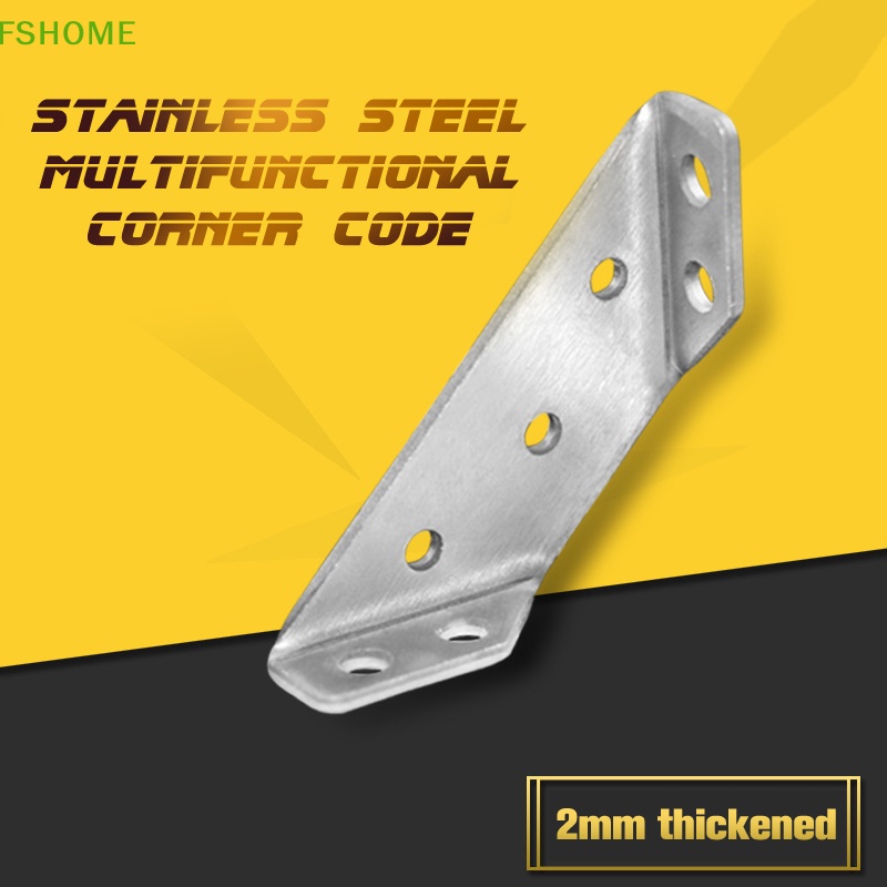 Fshome Phụ Kiện Nối Góc Nội Thất Bằng Thép Không Gỉ Hình Tam Giác Tiện Dụng Mới