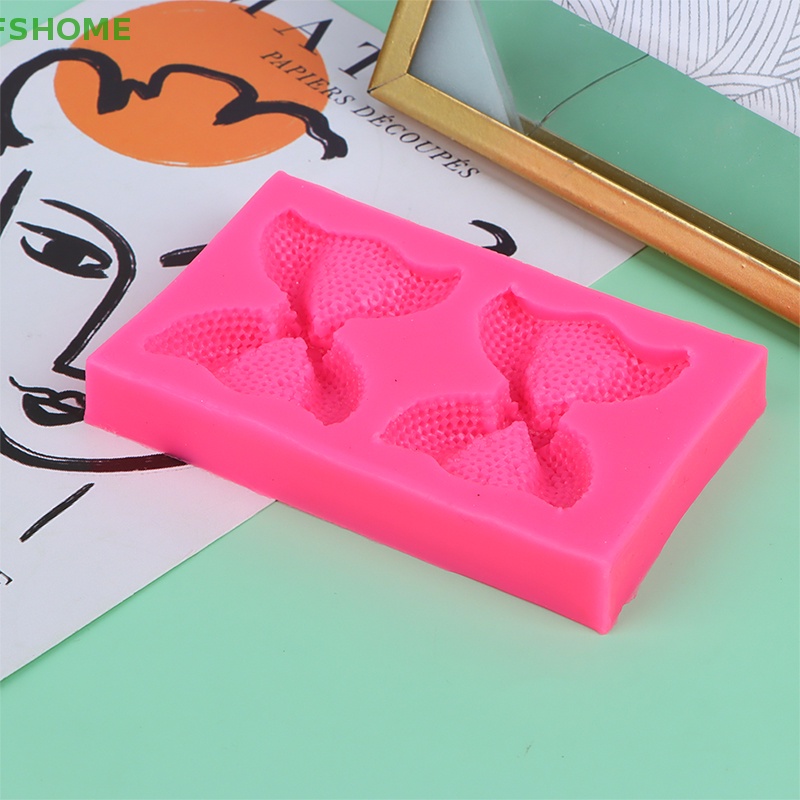 1 Khuôn Silicone Làm Bánh Hình Nơ 3D Mới