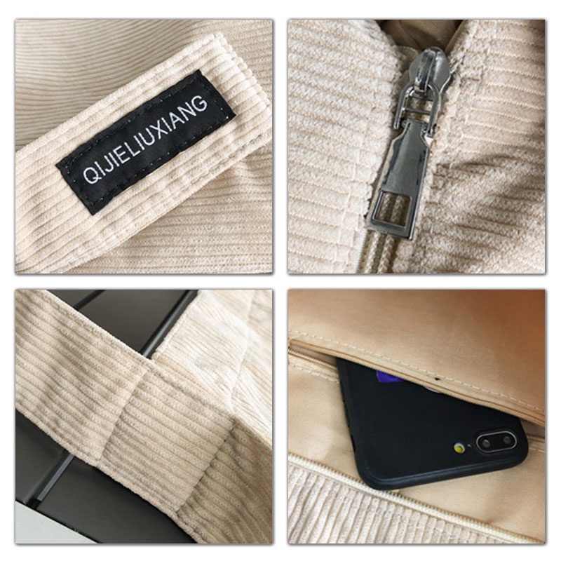 Laz Johnn Túi tote Đeo Vai Bằng Vải Nhung Kích Thước Lớn Phong Cách Hàn Quốc Mới 2022