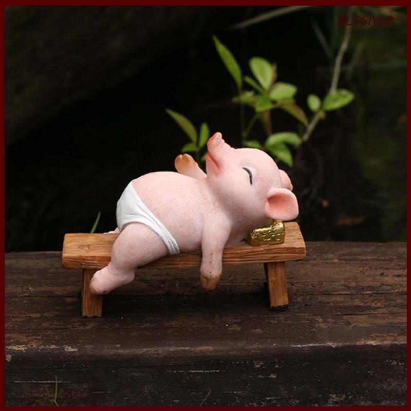 Mô Hình Chú Heo Bằng Nhựa Resin Sáng Tạo 2