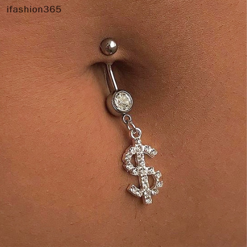 Khuyên Rốn Đính Đá Hình Tờ Tiền Đô La Thời Trang [ifashion365]