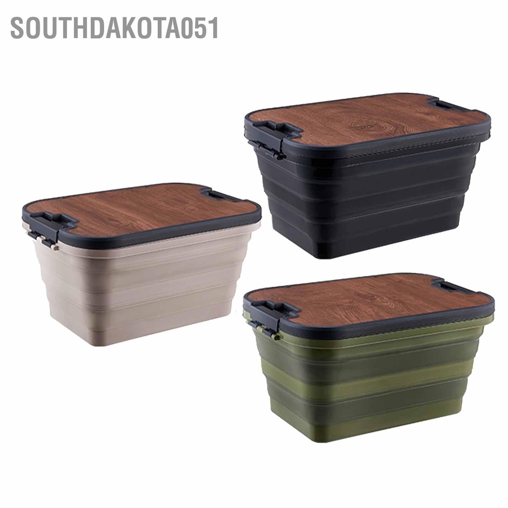 [Hàng Sẵn] Hộp Đựng Đồ Cắm Trại Gấp Gọn - Thùng Gấp Dã Ngoại đựng Đồ Uống Thực Phẩm Cho Cốp Xe Ô Tô Đi Biển Ngoài Trời【Southdakota051】