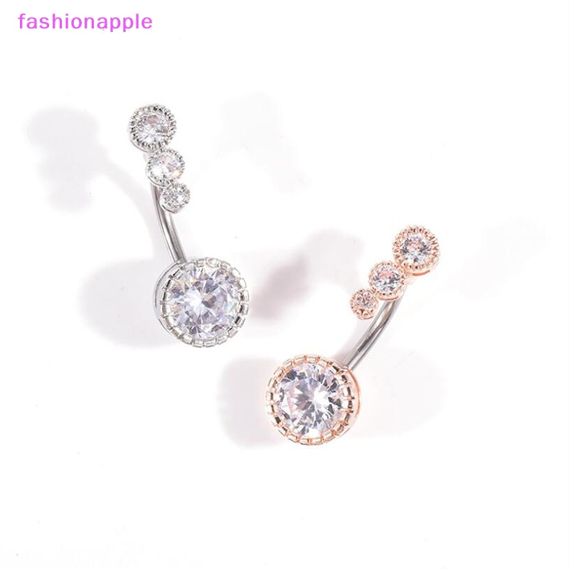 Khuyên Rốn Đính Đá Pha Lê Tròn 14G