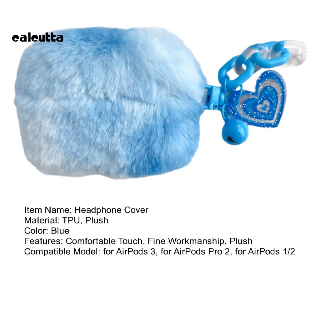 Vỏ Bảo Vệ Hộp Sạc Tai Nghe AirPods 3 Bằng Vải Bông Màu Xanh Da Trời