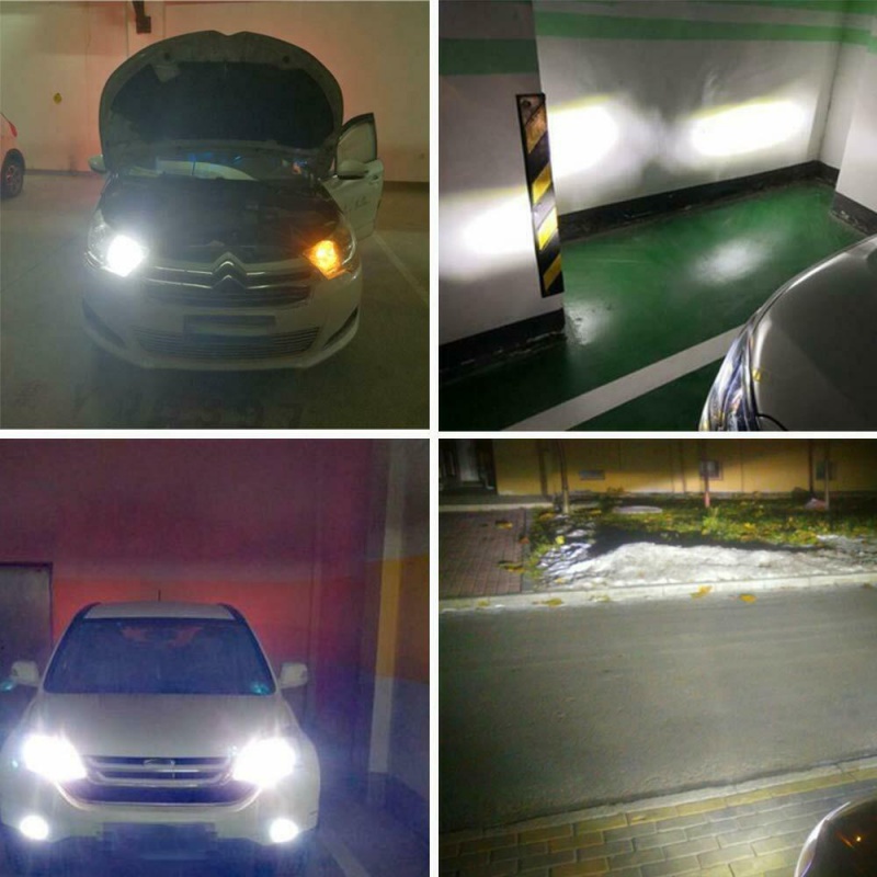 Set 2 Đèn Pha Mini 1200LM 6500K Siêu Sáng Chống Sương Mù Cho Xe Mô Tô / Xe Hơi